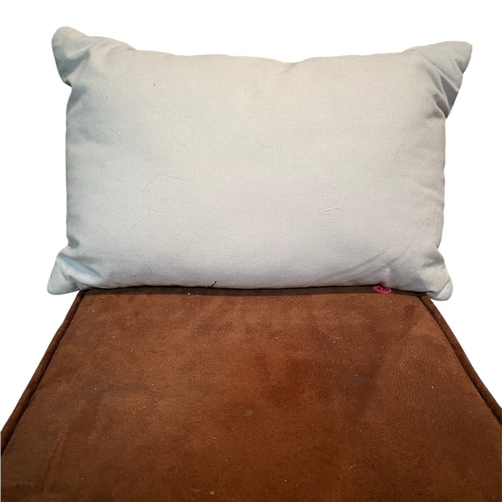 Decorative Grey and Gold Pillow. Measures 19”X11” - Picture 2 of 4